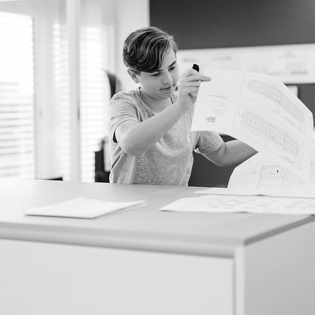 Florian Jud Lernender Zeichner EFZ
Fachrichtung Architektur bei der Arbeit